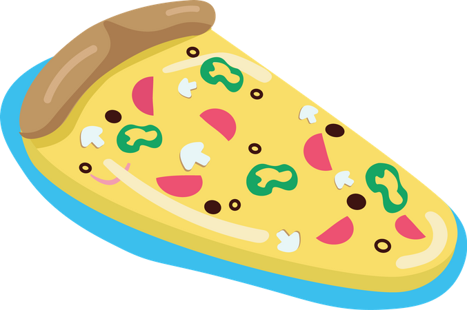 Pizza shaped air mattress  Illustration