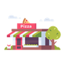 fast food shop drawing