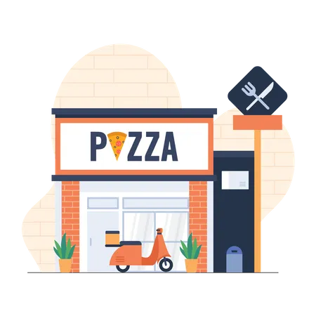 Pizza shop  Illustration