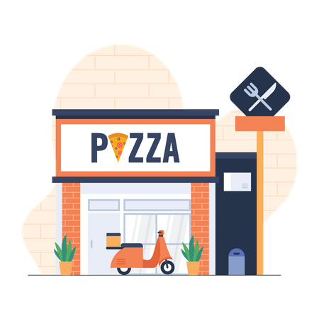 Pizza shop  Illustration