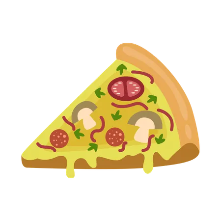 Pizza slice  Illustration