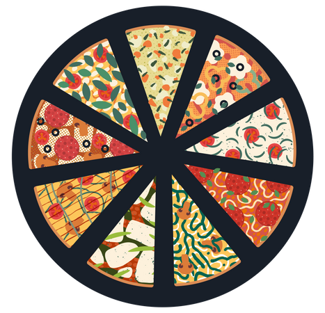 Pizza Slices  Illustration