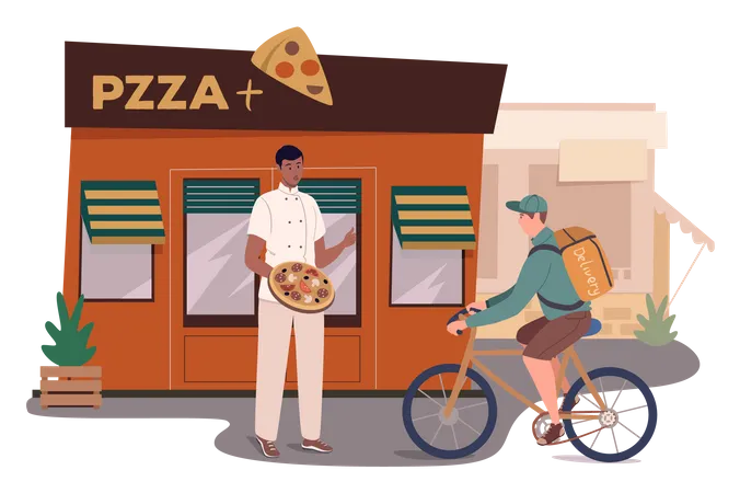 Pizza Store  Illustration