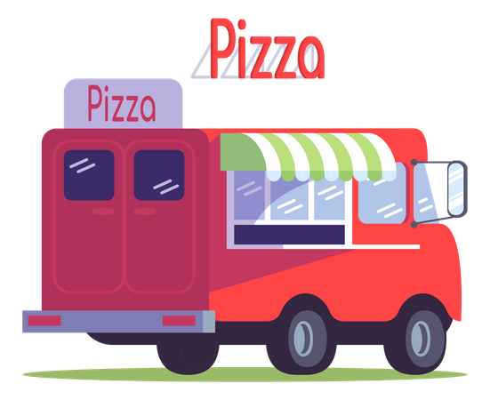 Pizza Truck  Illustration