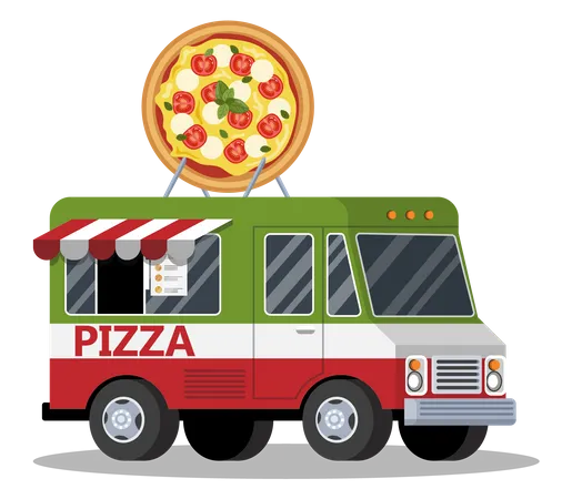 Pizza Truck  Illustration