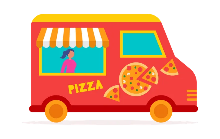 Pizza van Illustration