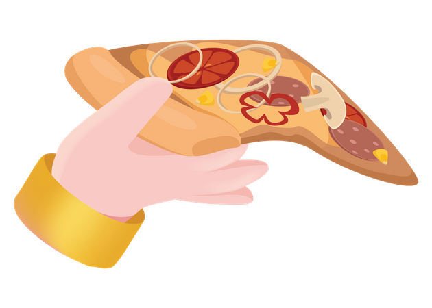 Pizza Stück  Illustration