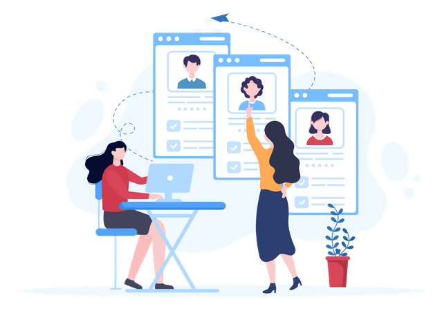 Placement Job Service  イラスト