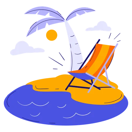 Plage  Illustration