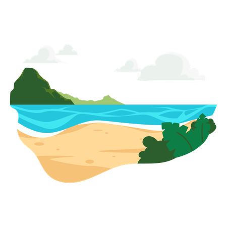 Plage  Illustration