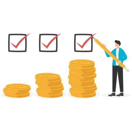 Plan complet de croissance financière de la nouvelle entreprise  Illustration