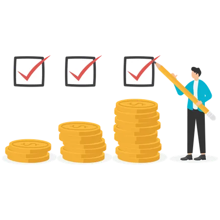 Plan complet de croissance financière de la nouvelle entreprise  Illustration