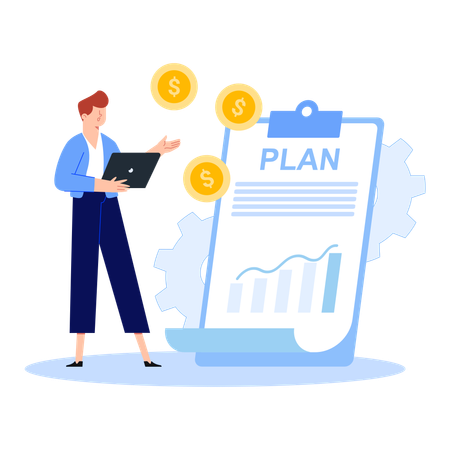 Plan d'affaires financier  Illustration