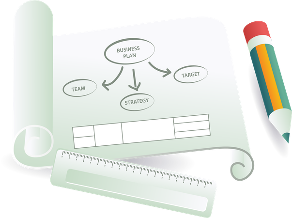 Document de plan d'affaires  Illustration