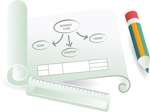 Document de plan d'affaires  Illustration