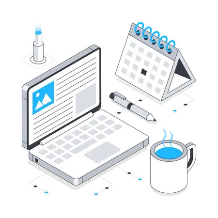 Plan de contenidos y redacción de blogs.  Ilustración