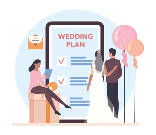 Plan de mariage  Illustration
