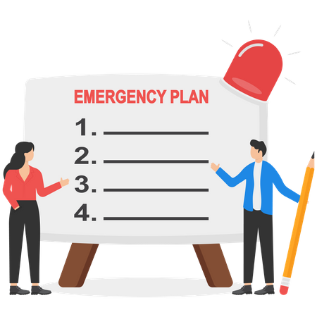 Plan d'urgence pour les entreprises  Illustration