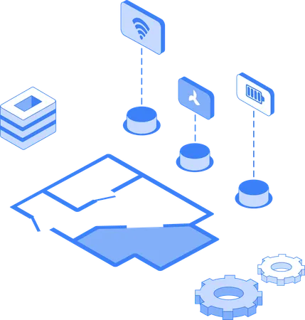 Plan de maison intelligente  Illustration