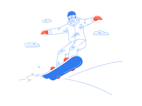 Planche a neige  Illustration