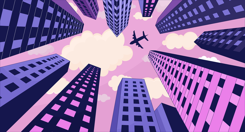 Plane flying  Illustration