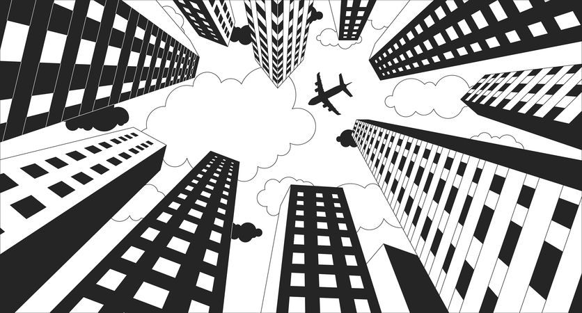 Plane flying  Illustration