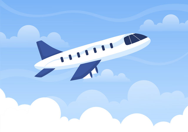 Plane in sky Illustration