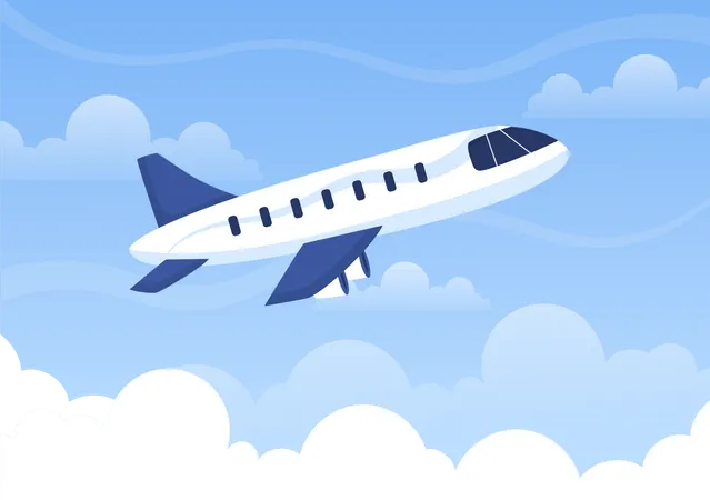 Plane in sky Illustration