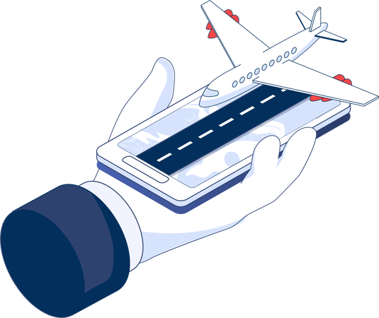 Plane landing  Illustration