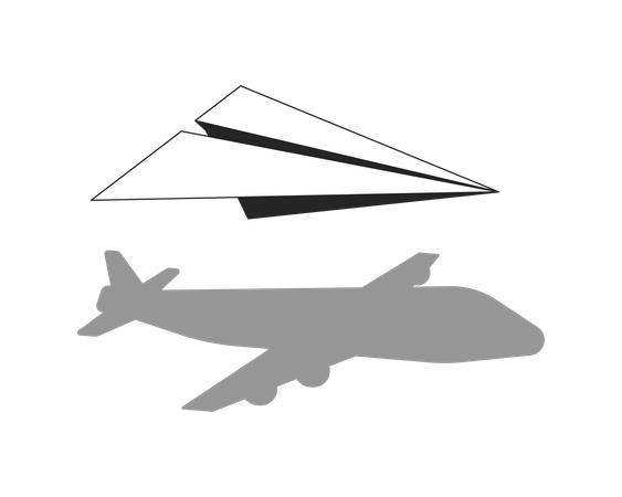 Plane shadow  Illustration