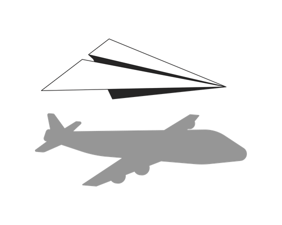 Plane shadow  Illustration