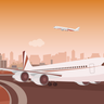 illustration for plane taking off