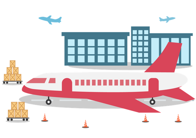 Plane Transportation  イラスト
