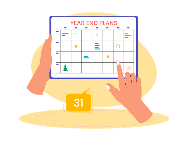 Planejamento de final de ano  Ilustração