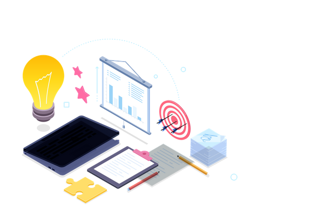 Planejamento de fluxo de trabalho  Ilustração