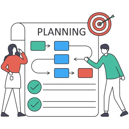 Planejamento de negócios  Illustration