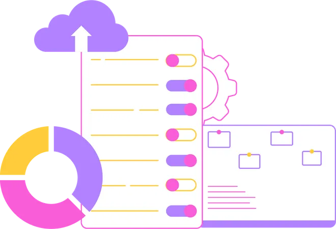 Planejamento e controle de dados  Illustration