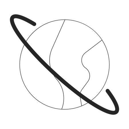 Planeta com anel  Ilustração