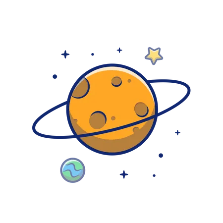 Planeta saturno  Ilustración