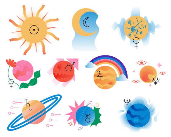 Planets and Energy  Illustration