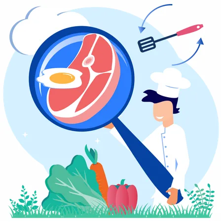 Ilustracion Vector Grafico Caricatura Caracter De Alimento Sano Y Equilibrado Ilustración