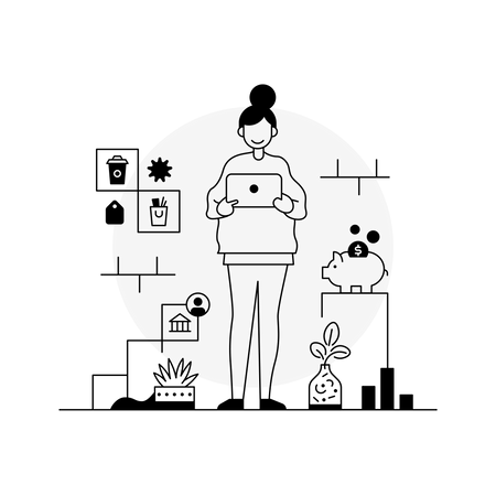 Planificación de presupuesto personal  Ilustración