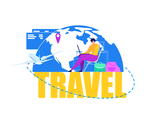 Planificación de viajes de negocios  Ilustración