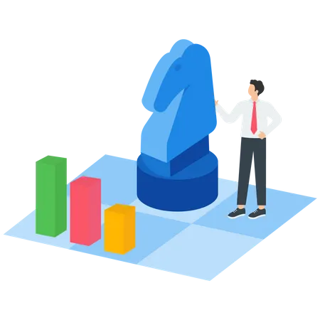 Estrategia, planificación y éxito.  Ilustración