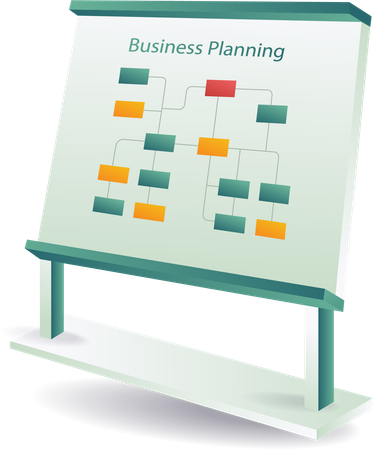 Planificación y elaboración de informes empresariales  Illustration