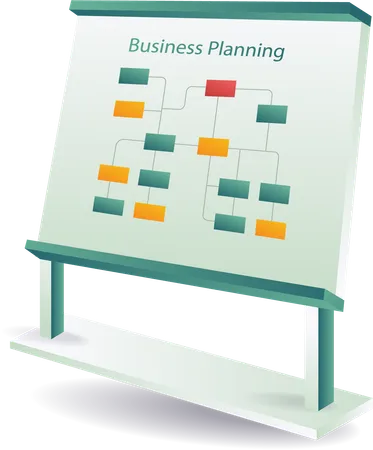 Planificación y elaboración de informes empresariales  Illustration