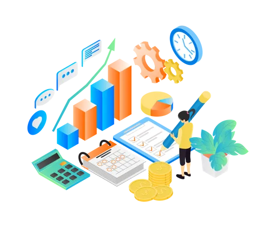 Planning d'affaires  Illustration