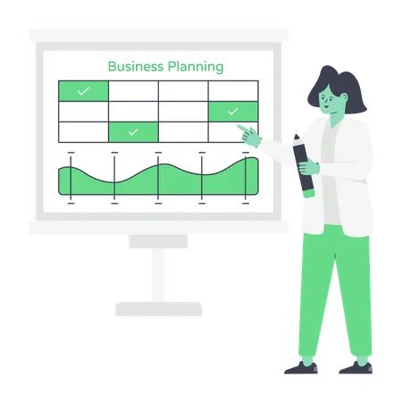 Planning d'affaires  Illustration