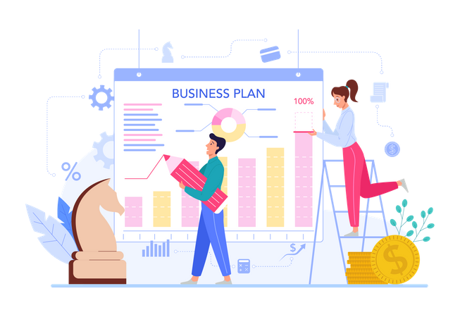 Planning d'affaires  Illustration