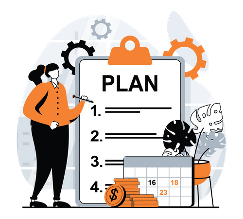 Planning d'affaires  Illustration